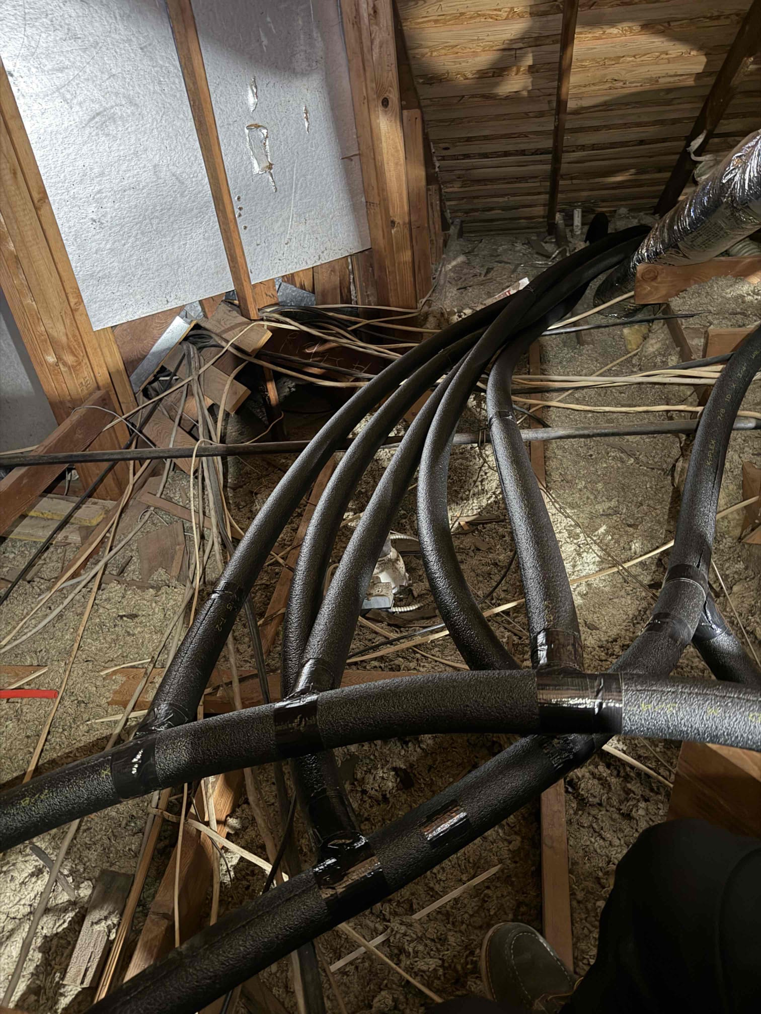 Gain access to fresh water lines at all fixtures in the home by making various drywall cuts around the home.
Cut out old copper water lines and install all new PEX hot and cold lines supplying all showers, vanities, toilets, washer, hose bibs and kitchen sink.
Install all new emergency shutoff valves and supply lines at each vanity, toilet, kitchen and laundry with a new laundry box.
Attach onto existing water heater near the kitchen adding an expansion tank and new flex lines and ball valve
Replace second water heater in the master bathroom
Install new shutoff and PRV on main water service in yard
Run new lines to 3 hose bibs and install new bibs
Pull all necessary permits and have the new system inspected by the city inspector.
No drywall repair included.
15 year parts and labor warranty 