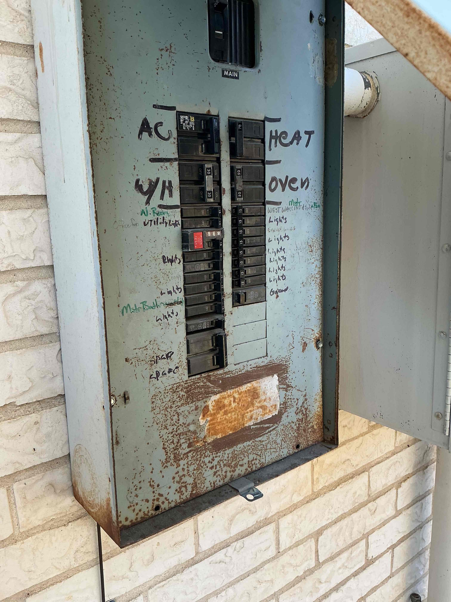 Replace water heater breaker, and water heater wasn’t feeding power out on one side of 240v breaker. Found that the black wire was melting and burning right on the breaker and cutting power in and out causing water heater to not work properly. Replaced the breaker and cleaned up wire and tested everything and everything is working with no issues. 