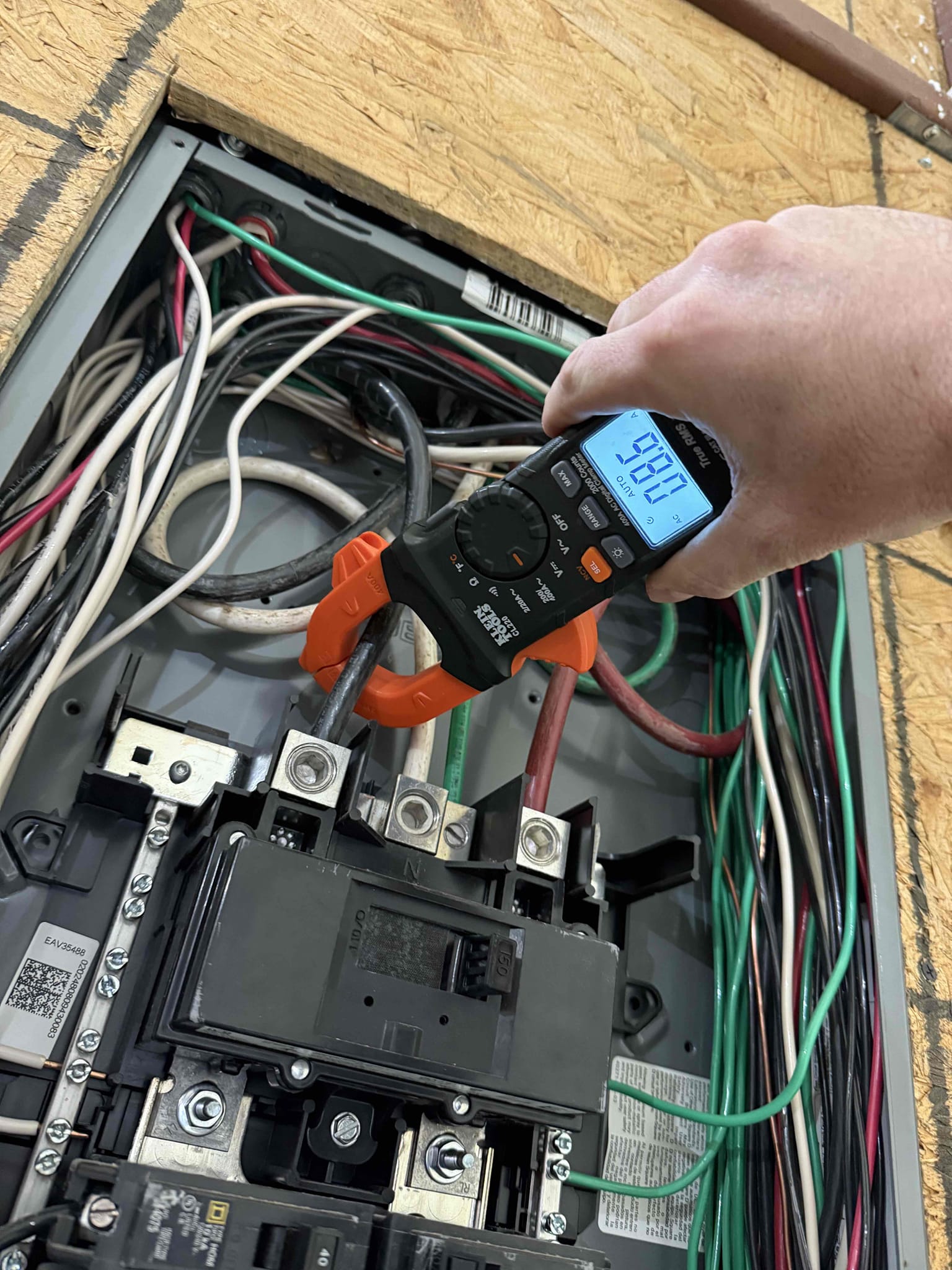  Customer was having an issue with house breaker feeding apartment in main panel tripping. Did a troubleshoot and found that the tankless water heater that is all electric is pulling way too much power on the 60 amp breaker feeding the apartment. Explain to customer the wire is undersized for the panel that he has out at the apartment and the breaker is way undersized. Explain that we will have to feed a portion of the circuit and install a bigger breaker and that still will most likely not fix their issue due to the tankless water heater pulling so much power at such a long distance away. Explain voltage drop how amperage works and did an amp draw on the main panel at the apartment and with nothing else running and just the water heater it was pulling 108 A. Gave options to make situation a little bit better but not fully fixed situation.