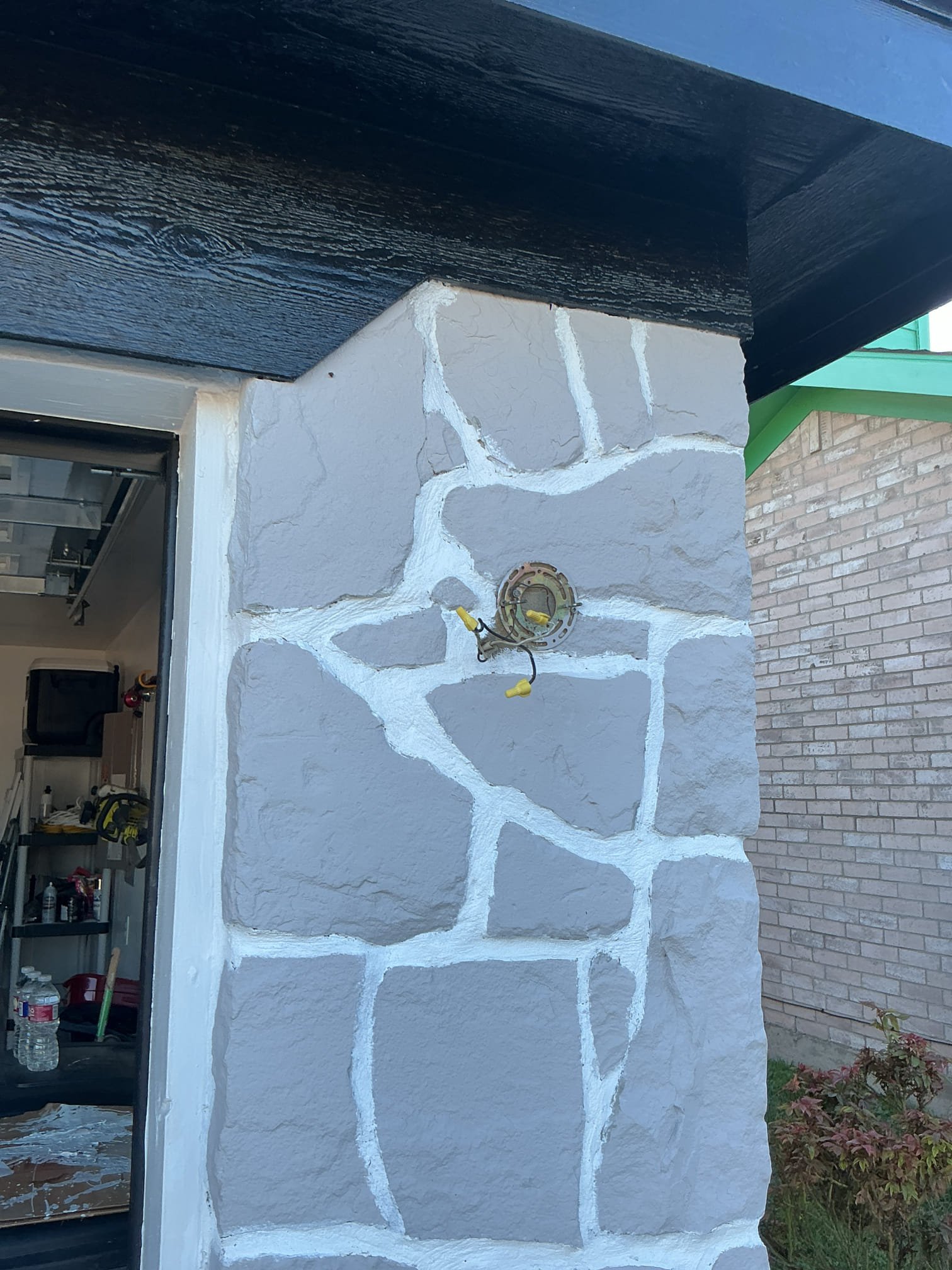 Today we came out to David’s home to look at 3 fixtures he wanted installed 2 on opposite sides of garage and 1 at the front door wall.

The 2 by garage didn’t have the proper enclosure so gave estimates and David would like to think about it