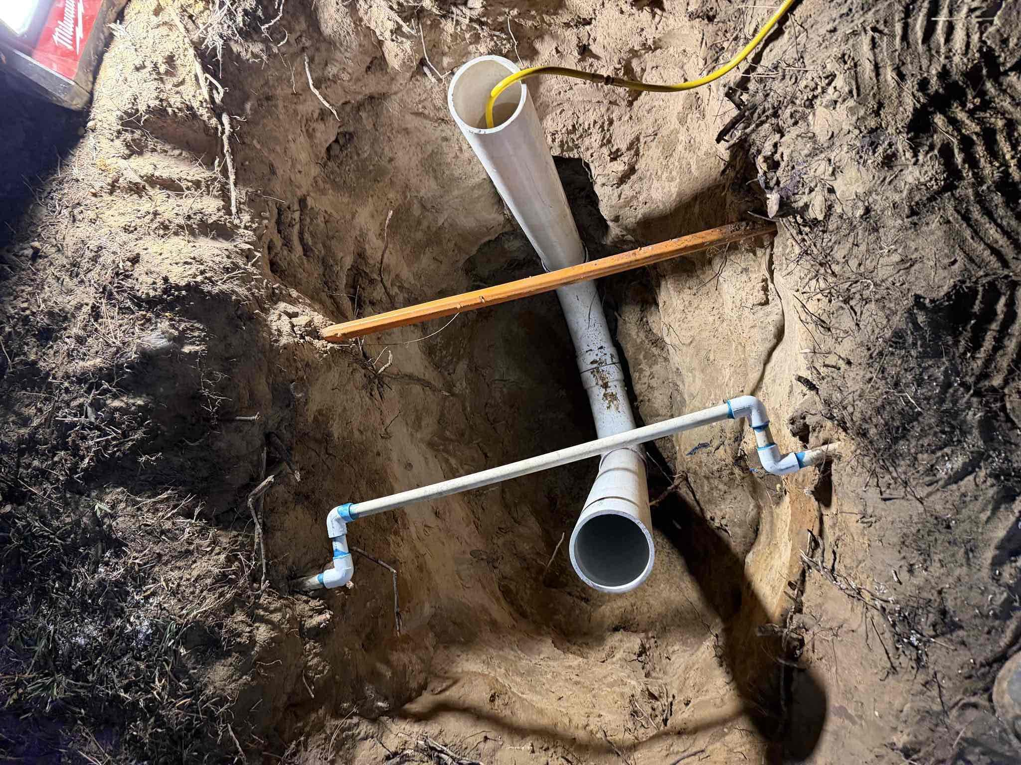 Met inspector onsite and performed hydrostatic test. Have technician going onsite to install concrete around band, backfill, and provide photographs for inspector to finalize the inspection.