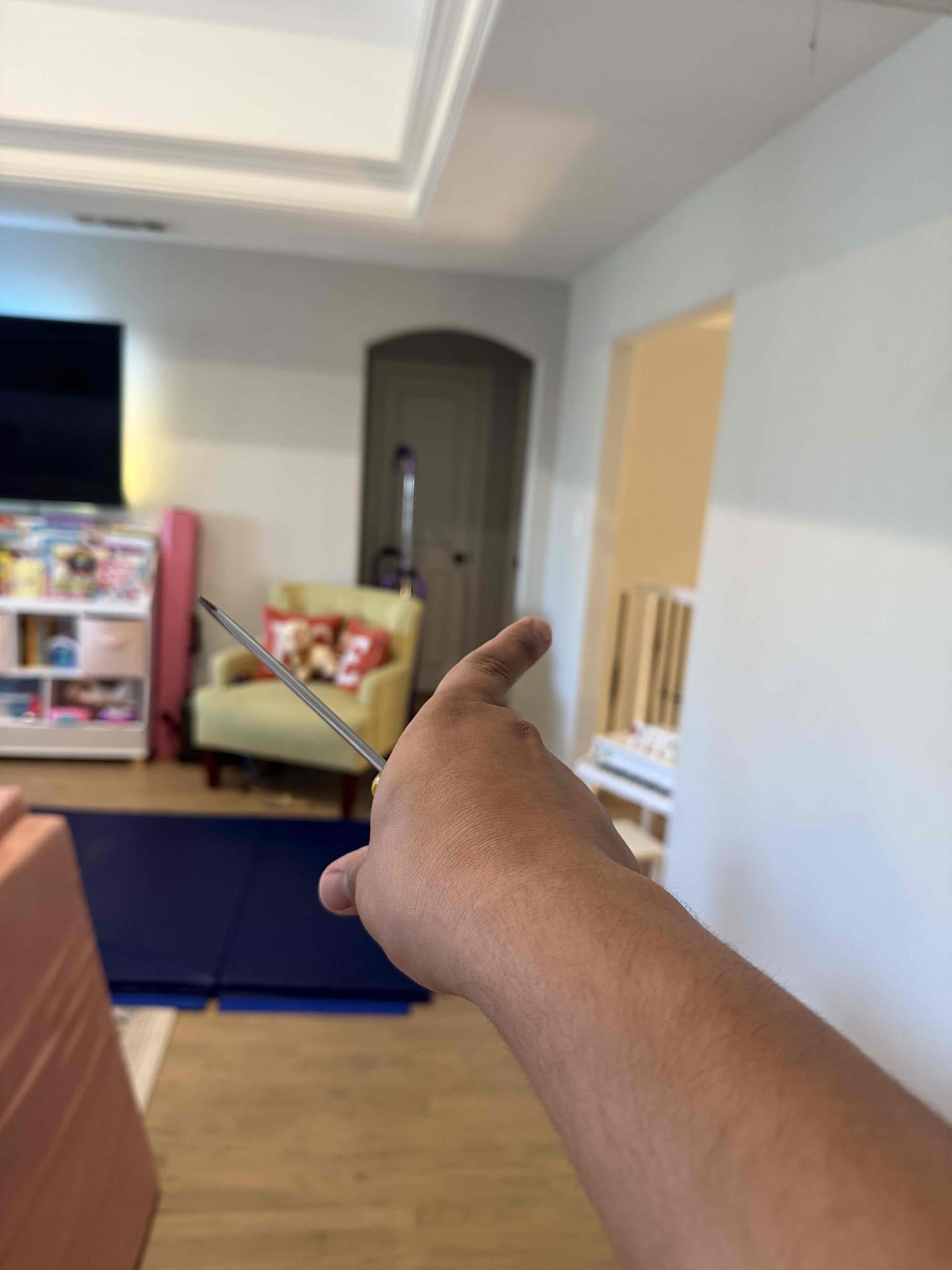 Arrived on job site; customer stated that multiple outlets on the same circuit were not working. Performed a standard troubleshoot of the two upstairs bedrooms and identified that the bedroom located to the left at the top of the stairs was affected. Removed the outlets and confirmed zero power. Accessed the attic, traced the wiring, and found the circuit feeding a single outlet in the back bedroom. The outlet located immediately to the right upon entering that room was not feeding through properly. Re-spliced and reconnected the wiring at that outlet, restoring power to the entire circuit.

Customer also mentioned having three “smart outlets,” which were determined to be smart thermostats requiring a C wire. Informed the customer that this work falls under HVAC and would require an HVAC technician.

Discounted the standard troubleshoot since all outlets were not replaced and the issue was resolved through repair. The outlet in the far bedroom, located in the middle of the home, carrie