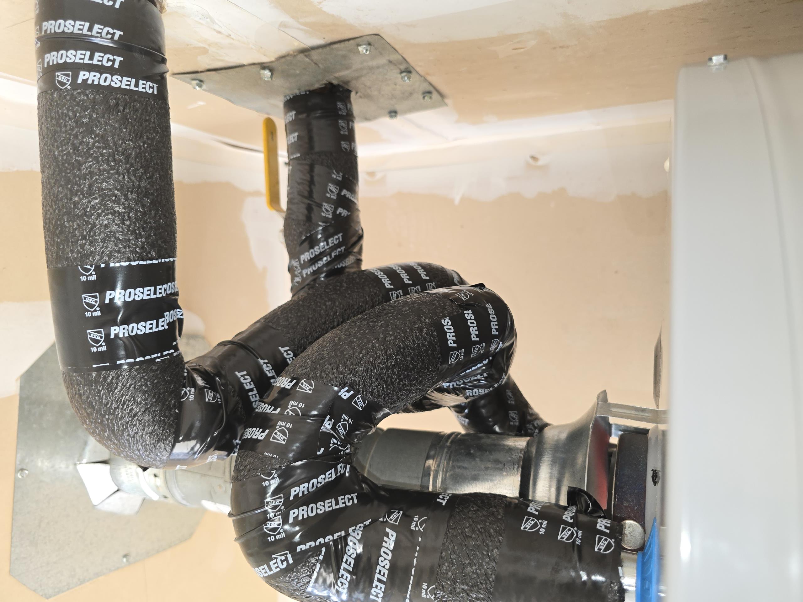 Failed inspection and need to reschedule after plumbing warranty of corrections has been completed.