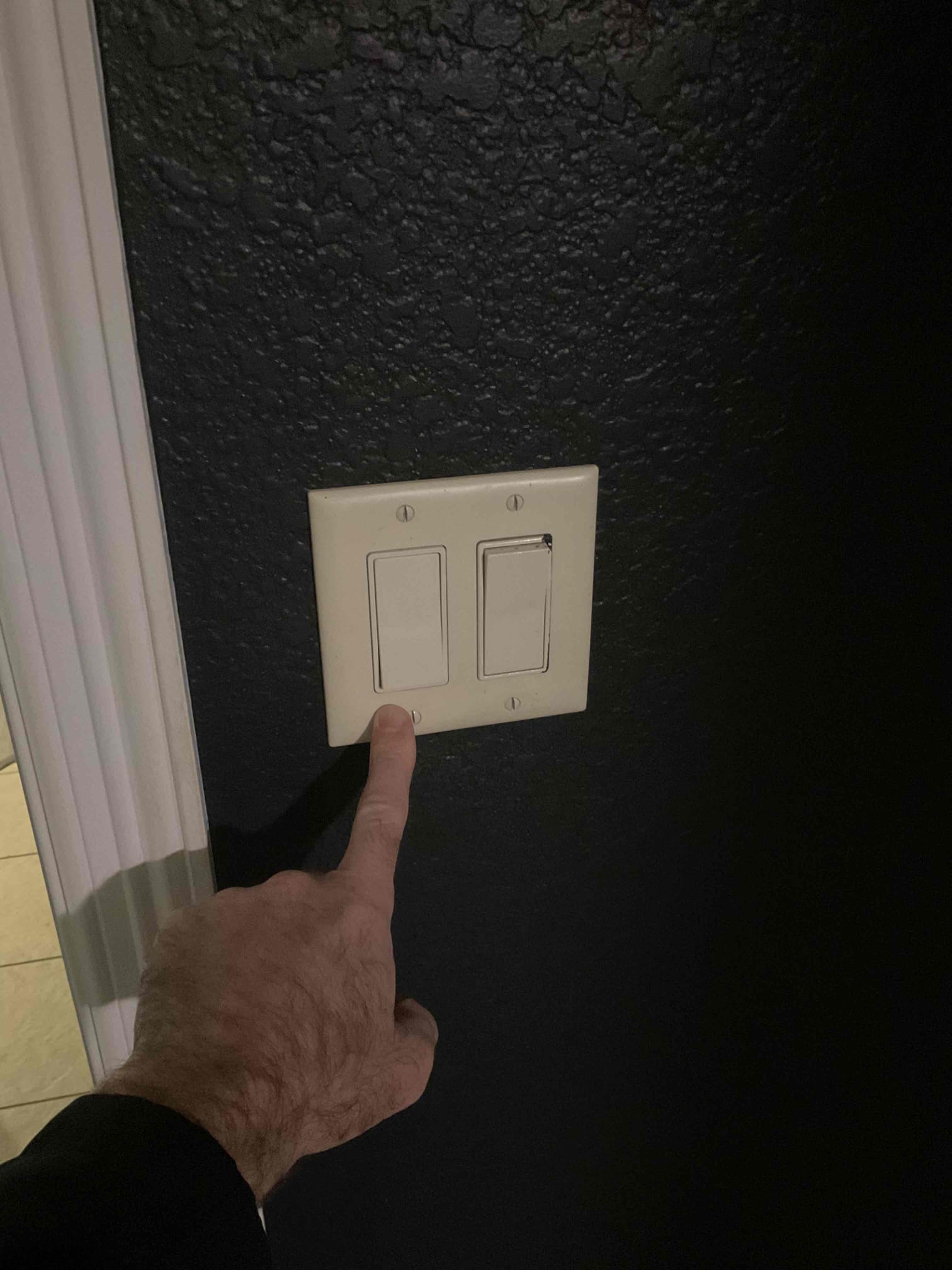 Customer called about his ceiling fan light not turning off even with the switch off. Found fan had a remote/ receiver kit and was controlled by a dimmer. Informed customer that a standard switch is needed for a fan with a remote to work properly. Replaced master bedroom ceiling fan dimmer with a standard single pole switch. Tested and working fine. Discussed home safety evaluation. Customer is happy with the repair.