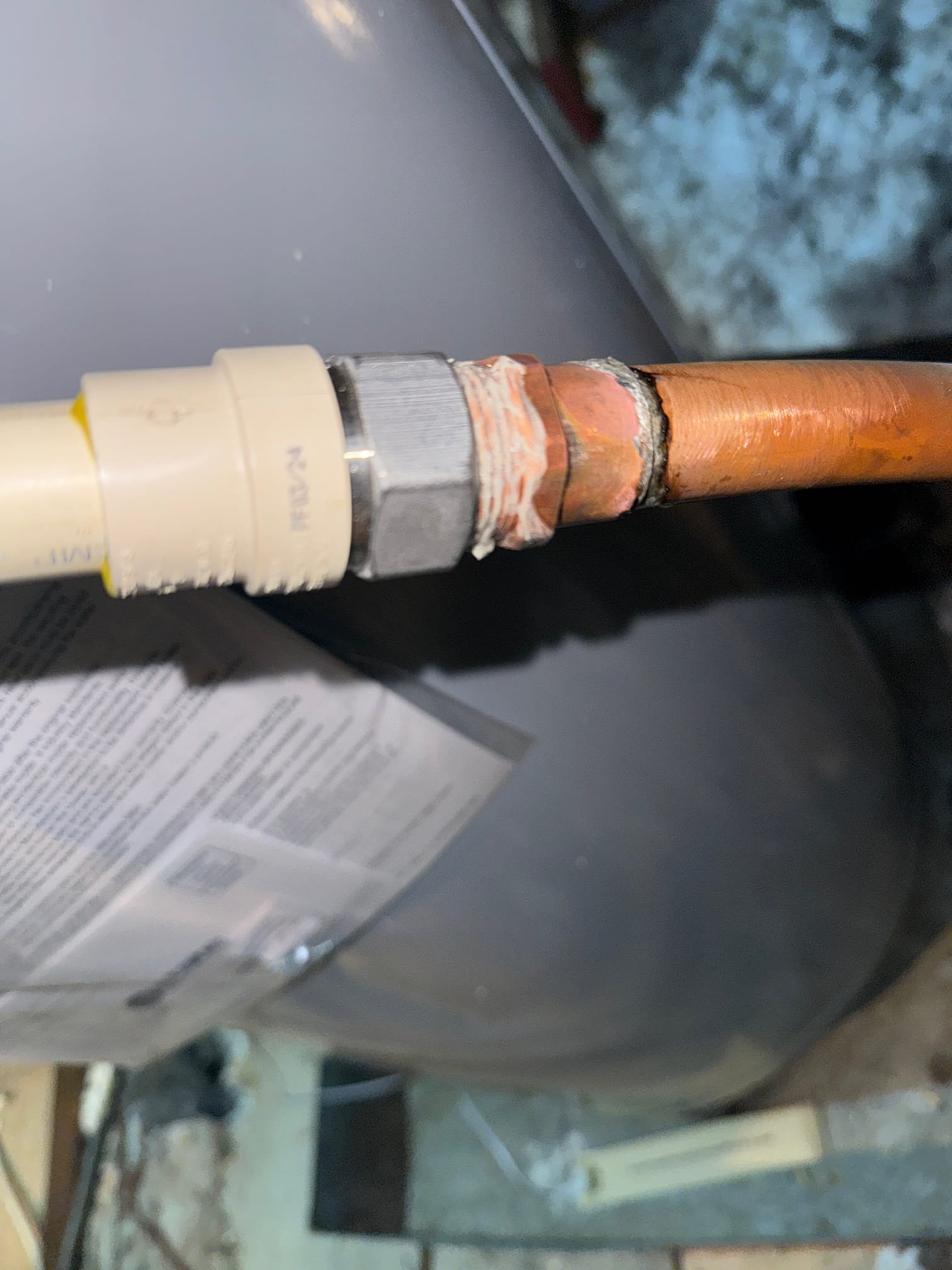 Failed inspection will need to reschedule after warranty repairs have been completed.