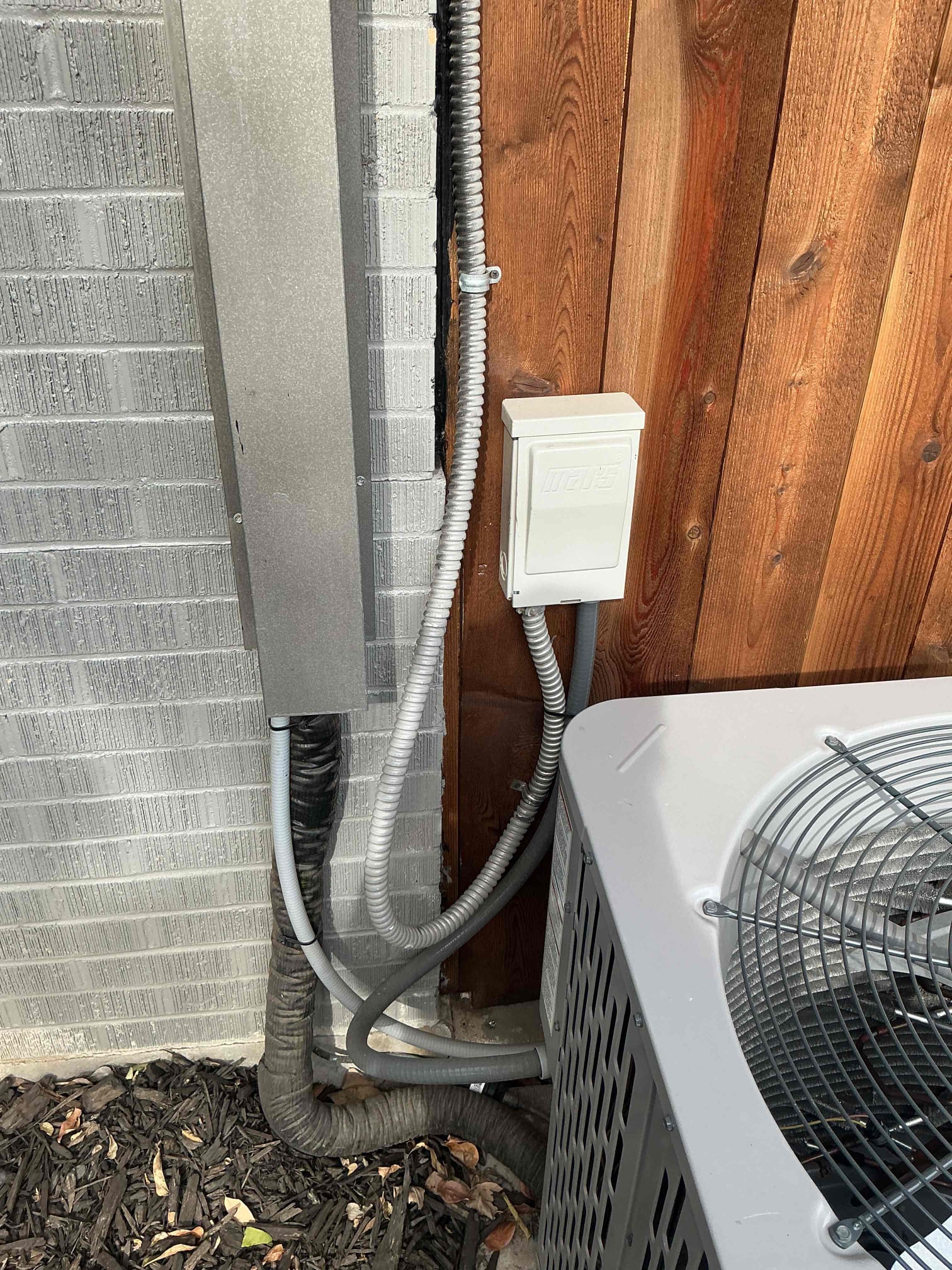 Installing 2 wires for 2 can lights in the kitchen and stealing power from existing can lights. Replace master bathroom gfci outlet. And repairing exposed wire above junction box for ac unit. 