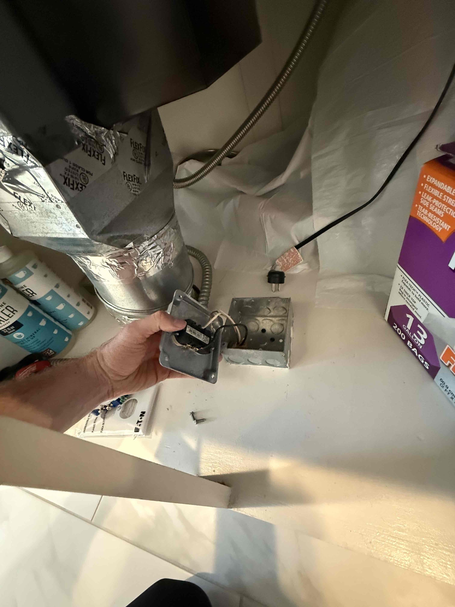Perform electrical troubleshoot on a single circuit supplying switches and receptacles, identify fault within circuit, repair fault while repairing switches and other devices such as plugs and the breaker controlling circuit. Testing entire circuit, while making sure it is code-compliant. Does not include replacing or running new wires. 5 year warranty on entire circuit. Customer had GFCI outlet under microwave hidden behind spices that was tripped, causing the plug to the left on the countertop and the cooktop outlet to not work. Replace the GFCI and explain exactly how it works and how to trip and reset explain to customer, overloading and short-circuiting and what the GFCI and breakers do to protect the electricity. Explain to customer if they keep using two appliances, such as their toaster and their espresso machine we will not warranty circuit due to it being too much power. Explain the breakers should be tripping in highly recommended replacing electrical panel due to it being a
