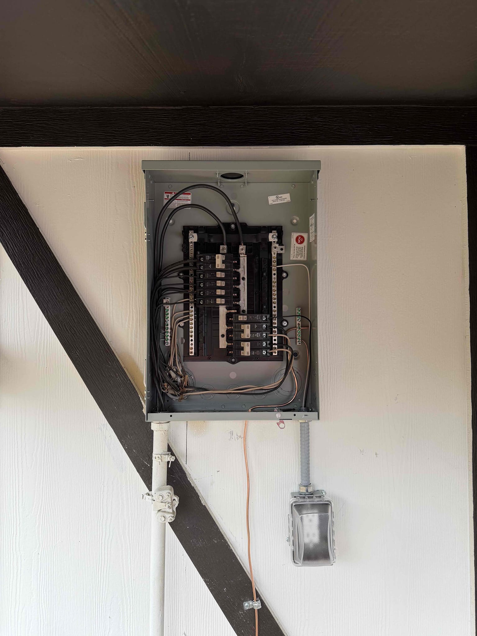 1. Fix incorrect grounding system with plugs that have 3-prong plug
2. Install GFCI/ AFCI breakers per code to protect 3-prong plug
3. Major troubleshoot for breakers and outlets that trip 
4. Replace 60 amp electrical panel (lifetime warranty) 
5. Install ground rod at panel per code
6. Pigtail 12 openings aluminum to copper plug 
7. Add outlet for water heater flood stop (free) 
8. Today’s work will be at no charge 

*Electrical panel is being fed from a 60 amp breaker and needs to be upsized. We will not be responsible for breakers tripping if we go back with a 60*
*Does not include digging trench* 
*10% off with minimum of a 5 year warranty* 

Installed dual function breakers on circuit inside main panel to give two wire system a form of grounding protection.  Replaced sub panel on outside building and grounded with ground rod.  Redeviced entire detached building with new outlets and switches and used pigtails wire nuts for aluminum to copper devices.  
