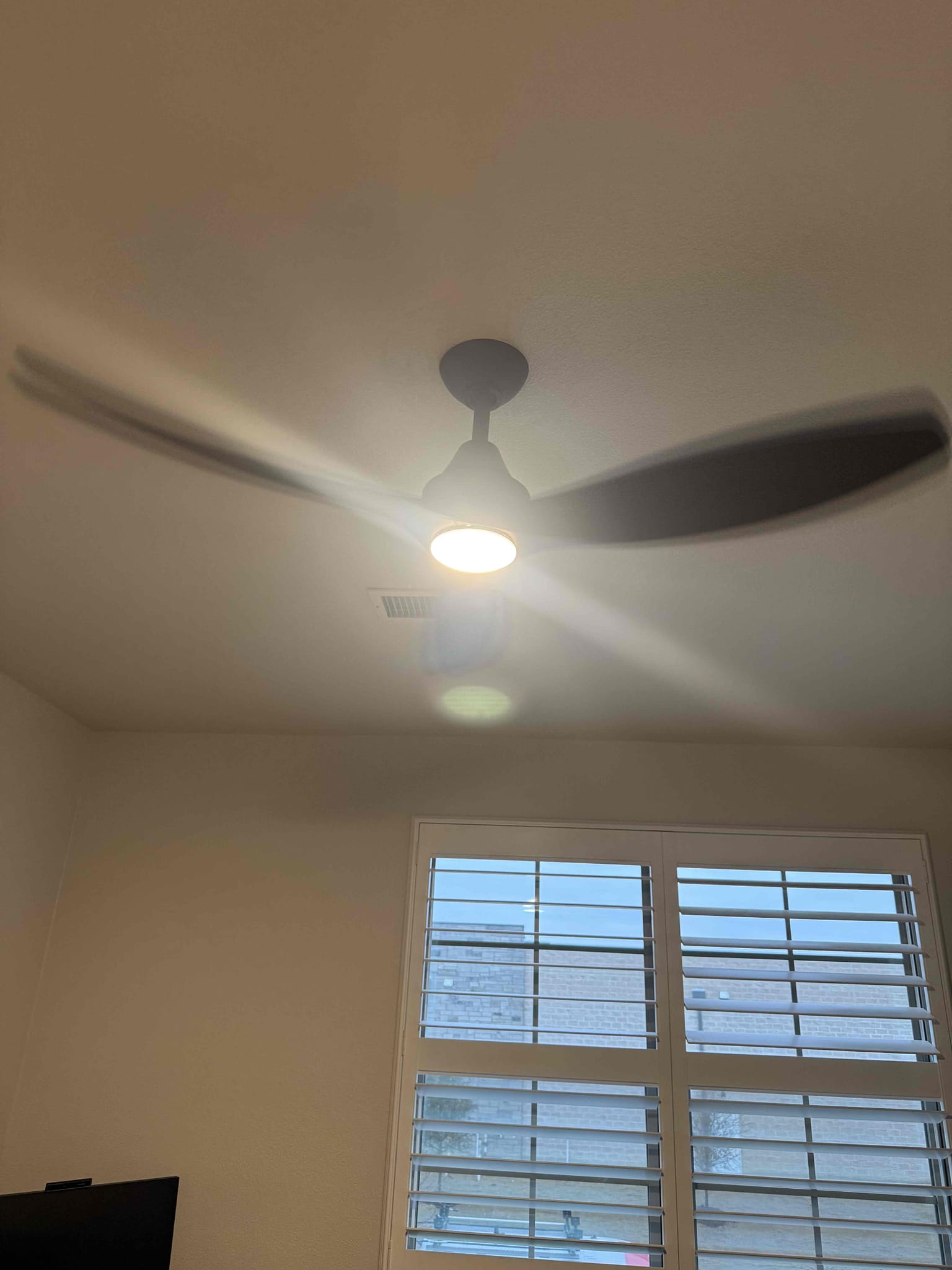 Arrived on the job site. The customer stated that two dual-function breakers in the Cutler-Hammer panel were not working properly. Replaced the dual-function breakers for the garbage disposal and washing machine, which carry a five-year warranty. Also replaced the ceiling fan in the upstairs bedroom on the far left. The customer understands that there is a five-year warranty on the installation and connections, but not on the ceiling fan itself. The customer is 100% happy and satisfied with today’s visit.