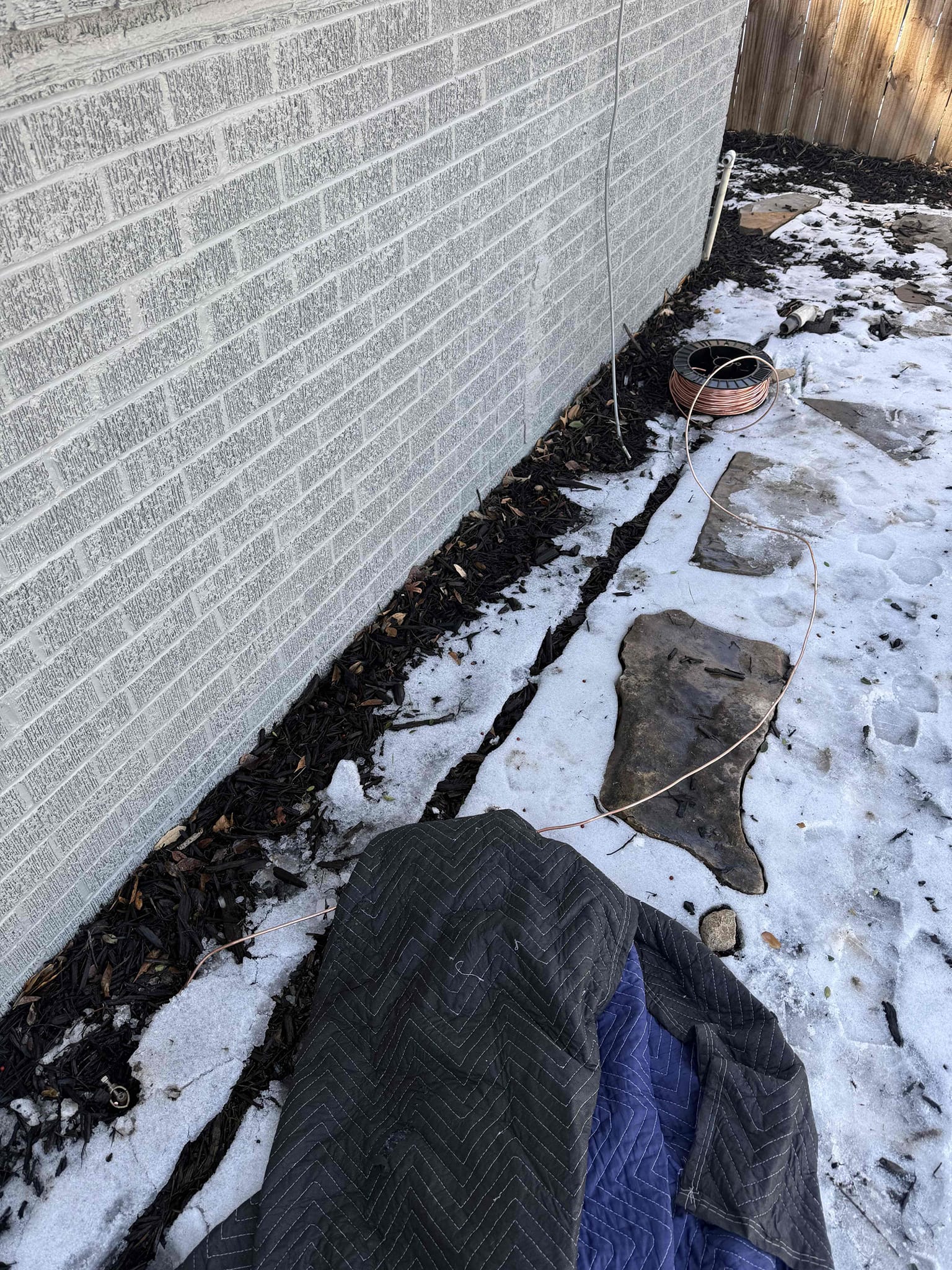 Met inspector onsite and did not pass the final inspection due to ground system not meeting the minimum requirements when the home was not converted to pex and a permit wasn’t pulled. Since we took out permit for the yard line we had to bring the system up to code by installing a second ground rod and an additional whole home shut off at the city side of yard. Per inspector request attached photos to city permit and set up for re-inspection the get the permit closed out. Also while onsite backfilled the open trench.