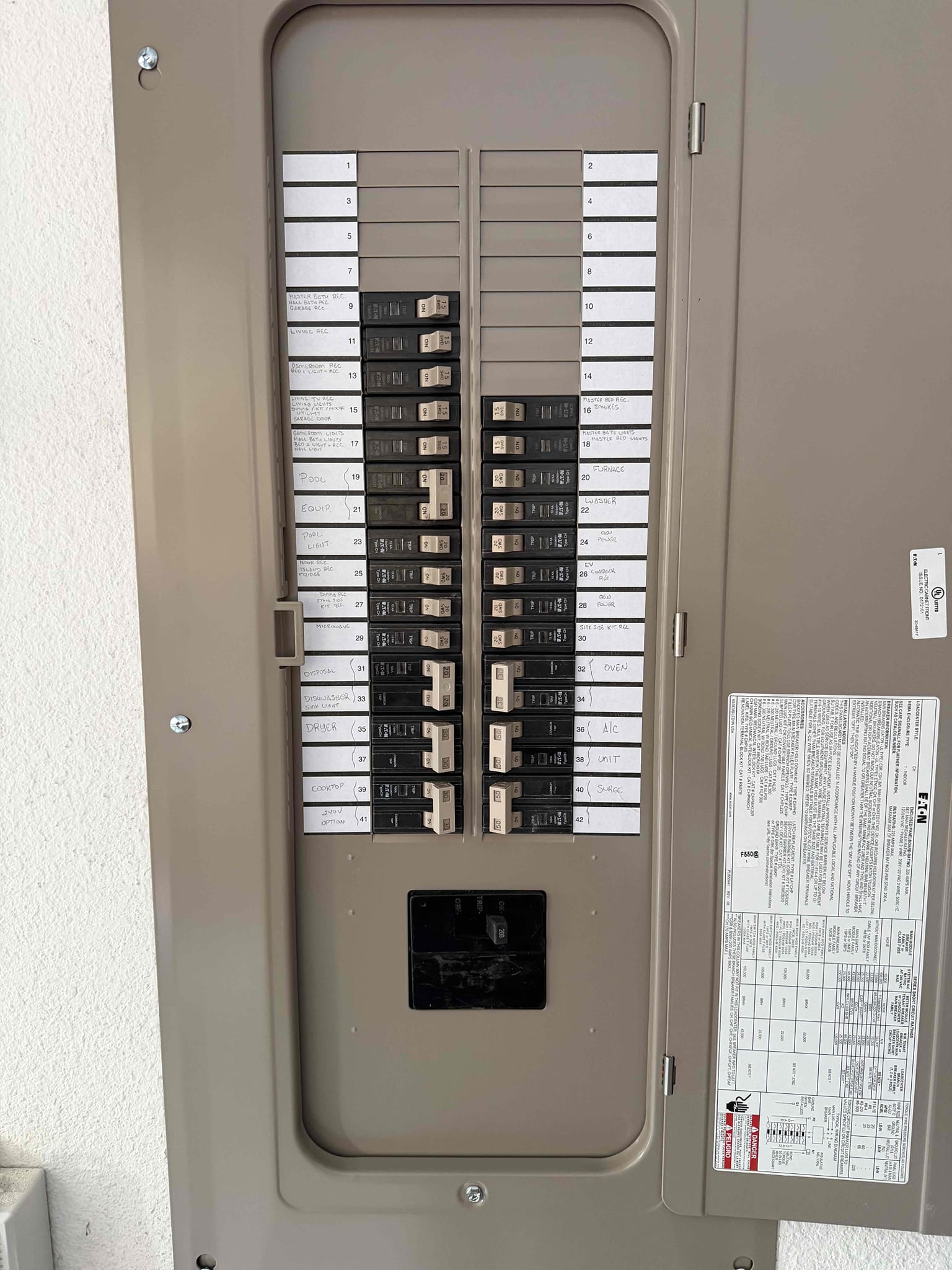 Disconnect scheduled for 1/30 Friday at 9am will need meter release before reconnect

Replaced indoor 200 amp panel in garage and properly grounded home with two ground rods and cold water bond.  Replaced underground meterbase and installed slip sleeve.  Installed whole home surge protection and emergency responders disconnect outside.  Installed hardwired smokes in all required locations, and ran dedicated 20 amp circuit from panel to garage for 120 volt EV charger.  Had minor damage done on recessed light went and got materials to fix issues.  