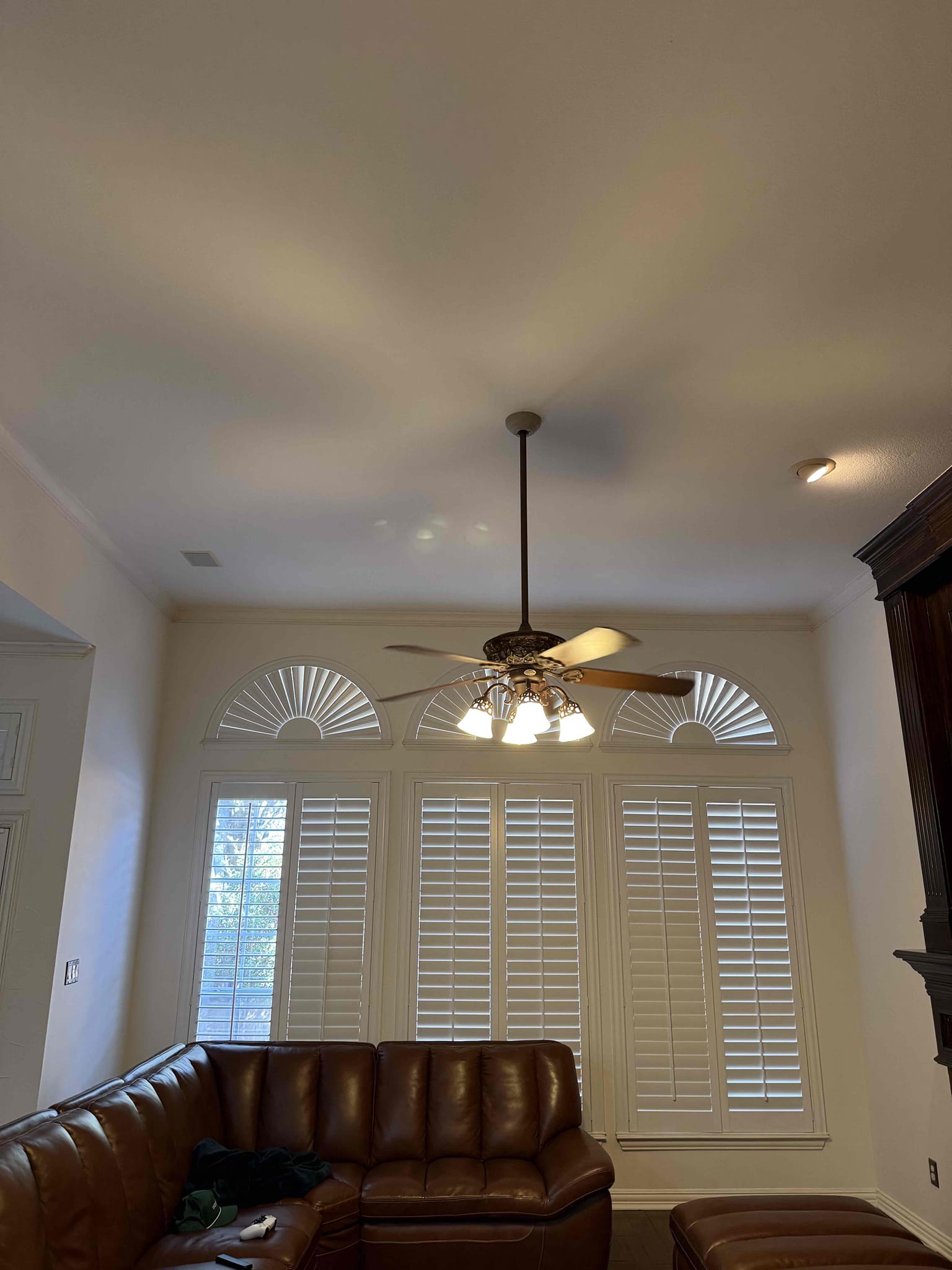 Install customer supplied switch and replaced the other 3-way switch n the living room controlling ceiling fan light. Explained to customer he will get a warranty on the back switch but not the customer supplied one. Everything is working at this time and there are no issues. 