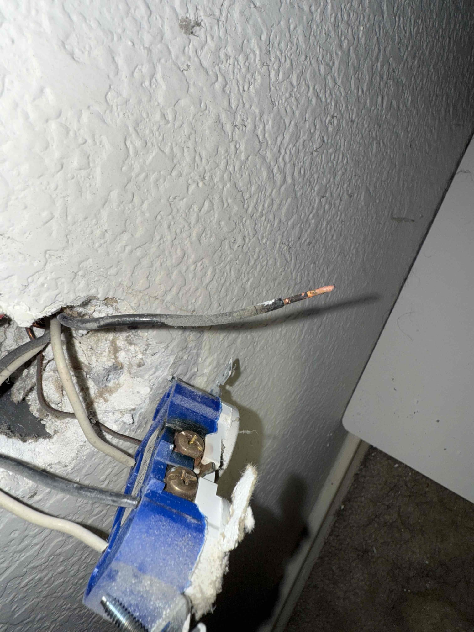 Customer had circuit upstairs, not working properly and found that the first plug that I worked on was bad and melted and burnt and stab locked. Explain to customer that if the master bedroom, plugs and switches are stab blocked in the entire house of sky blocked, which are going to keep causing issues such as burning wires and melting wires, and the breakers are not recognizing that due to that being an old GE then breaker panel. Replaced the plug in the master bedroom to the left and everything worked with no issues and explain. He will get a five year warranty only on those two plugs on that wall. gave options for repairing everything else and explained how everything works.
