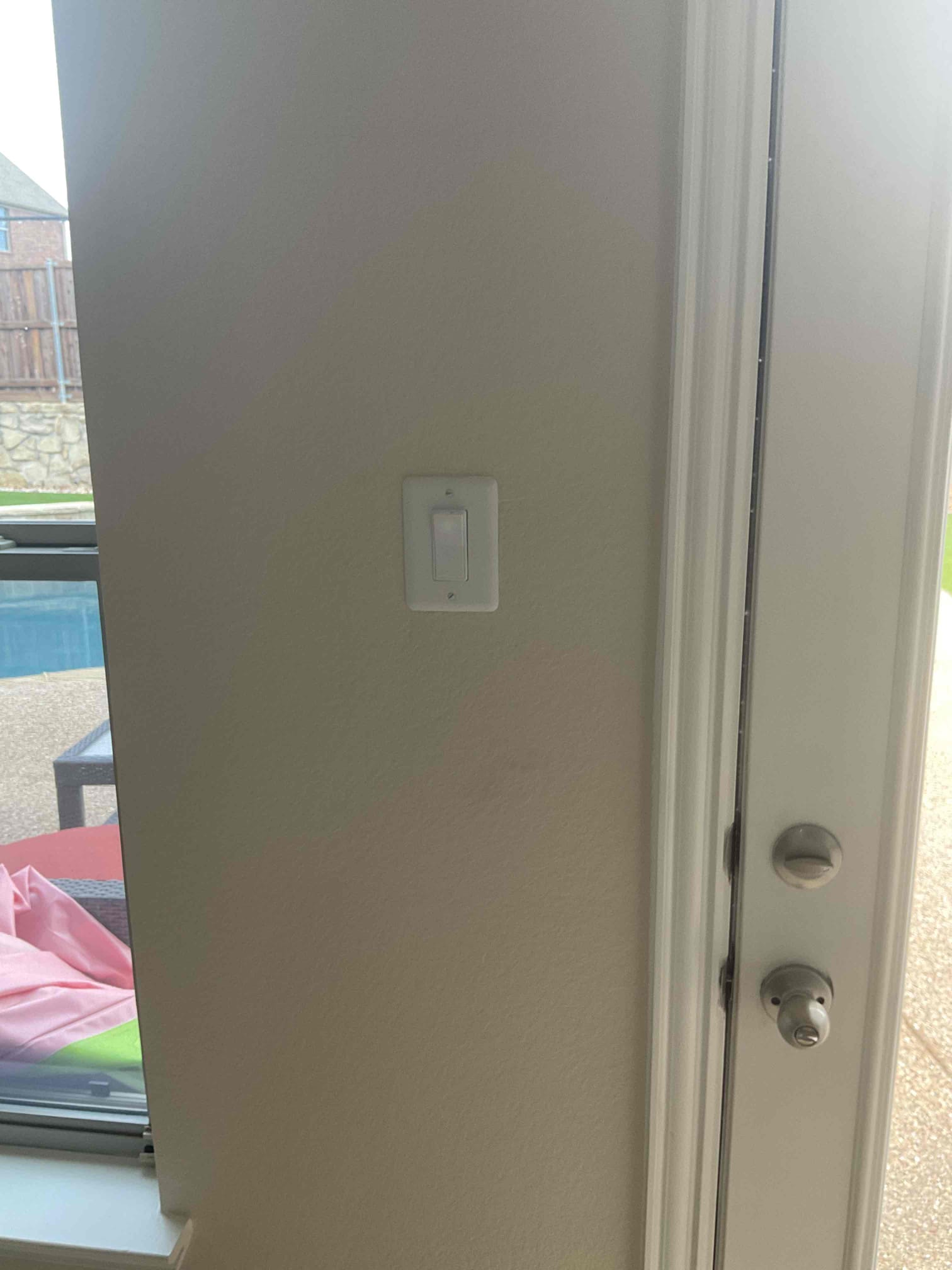 Customer called about a chandelier that fell as well as a switch that was tripping the breaker when switched on. Found chandelier was installed on a plastic box that broke and the switch was wired incorrectly.

1. Disconnected existing chandelier
2. Removed broken plastic box and install metal fan support junction box 
3. Reinstalled existing chandelier 
4. Troubleshoot and repair back patio light switch tripping arc fault breaker when turned on