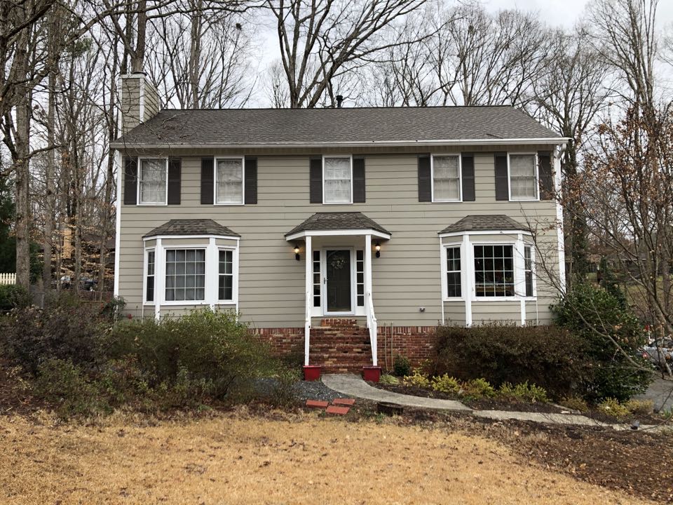 Siding Replacement with James Hardie fiber cement new vinyl replacement windows Painting with Sherwin Williams resilience paint Siding Replacement with James Hardie fiber cement new vinyl replacement windows Painting with Sherwin Williams resilience paint
