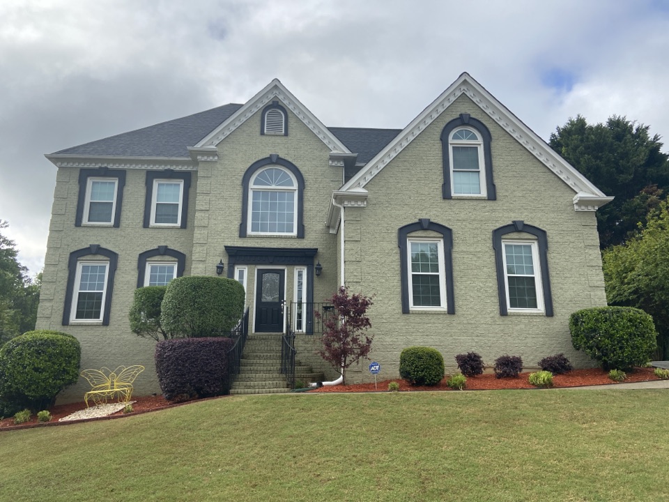 Quote for Exterior painting on brick using Sherwin Williams resilience, stucco removal, shutter installation, front door replacement, In Roswell Georgia Quote for Exterior painting on brick using Sherwin Williams resilience, stucco removal, shutter installation, front door replacement, In Roswell Georgia