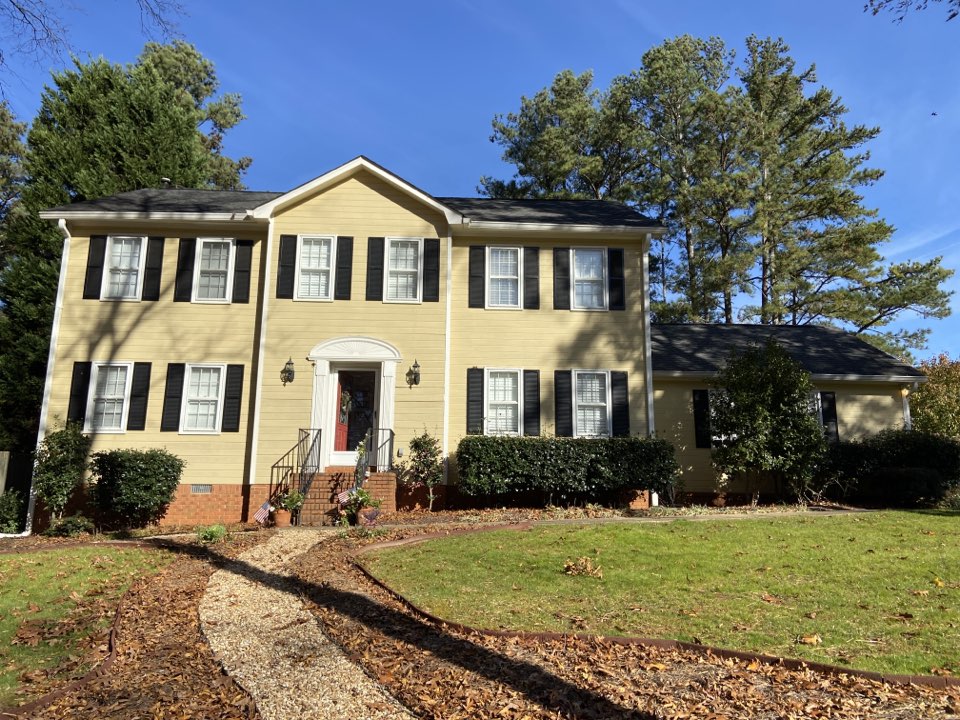 Estimating James Hardie siding replacement, exterior painting using Sherwin Williams Resilience, portico install, shutter replacement, in Marietta Estimating James Hardie siding replacement, exterior painting using Sherwin Williams Resilience, portico install, shutter replacement, in Marietta