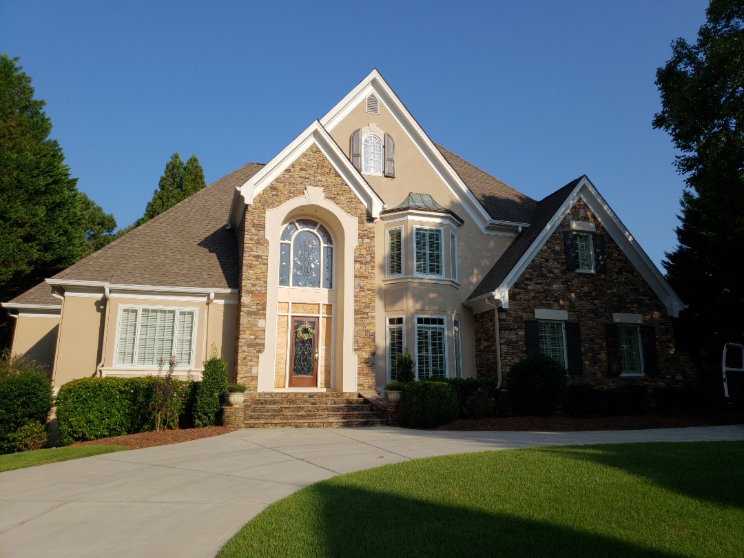 Marietta, GA - Painting exterior trim and installing new shutters. Marietta, GA - Painting exterior trim and installing new shutters.