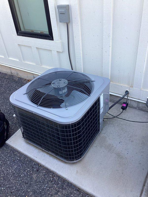 Responded to tech lead for estimate on one of three air conditioning systems reported as completely flat on refrigerant. Evaluated 6-7 year old condenser unit located at northeast corner of property, confirmed system has lost all refrigerant charge and requires repair or replacement. Presented full system replacement options with emphasis on affected AC unit, discussed equipment options and provided preliminary pricing for customer consideration.