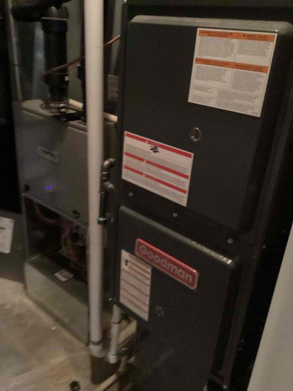 Responded to no-power condition at Nest thermostat preventing air conditioning operation. Diagnosed and repaired wiring issue at furnace to restore continuous power supply to thermostat and HVAC system. Performed system testing to verify proper operation of cooling equipment and thermostat communication, resolving the no-power condition and restoring full AC functionality.