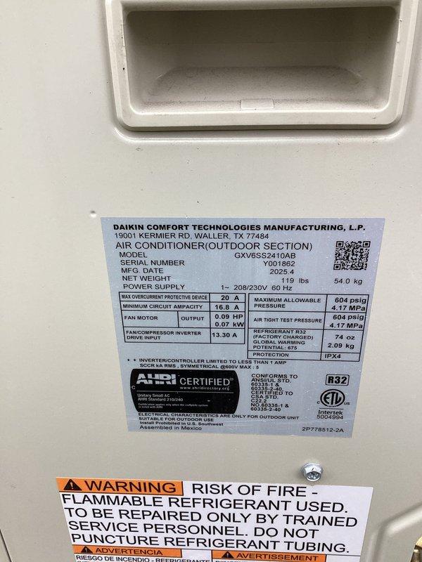 Performed seasonal AC startup and system verification on 6-month-old Daikin unit located in upstairs mechanical room that had been installed in December but not yet operated. Confirmed proper installation, verified all system components functioning correctly, and replaced air filter that had been in place since installation. Discussed preventive maintenance benefits and future equipment replacement plans for secondary unit.