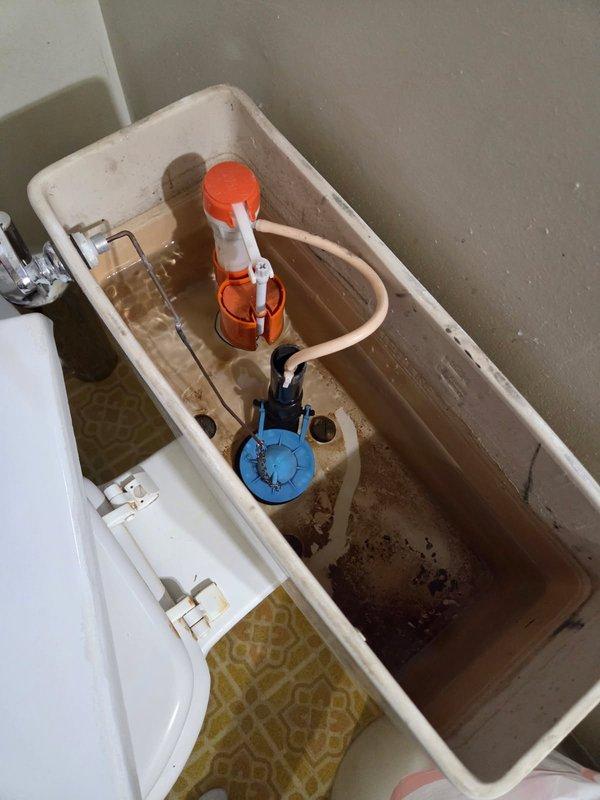 Responded to service call for multiple plumbing fixture issues throughout the residence. Inspected leaking bathtub faucet, bathroom sink faucet, and kitchen sink faucet to assess repair requirements. Evaluated toilet flush mechanism and identified internal tank components showing mineral buildup and age-related wear affecting proper flush operation. Examined bathtub handle alignment issue where fixture was not sitting flush against wall surface. Assessed existing garbage disposal unit for replacement needs. Inspected dishwasher installation area and associated drain and supply line connections in preparation for upcoming appliance replacement, verifying pipe conditions and confirming proper configuration for new unit installation.