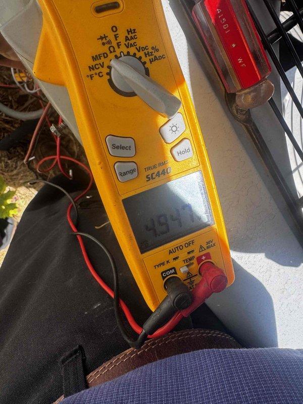 Completed annual cooling maintenance on 6-year-old outdoor condensing unit. Performed comprehensive system inspection, tested electrical components and measured capacitor readings at 481 MFD using digital multimeter, verified proper voltage and amperage levels, and inspected refrigerant lines and connections. Unit operating within normal parameters with no issues reported or found during service visit.