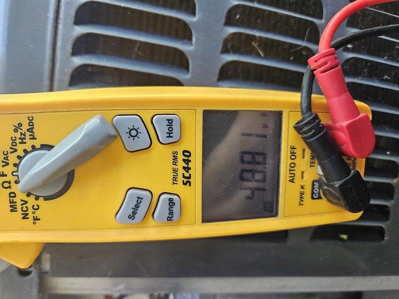 Performed safety operations and maintenance check on residential cooling system aged 6-9 years. Confirmed equipment locations in ground-level backyard and attic areas. Discussed homeowner concerns regarding airflow distribution and temperature consistency between floors. Conducted thorough inspection of AC unit, measuring electrical parameters including voltage readings of 61.7V and amperage draw of 0.53A using calibrated testing equipment. Evaluated system performance, operational safety, and identified any maintenance needs. Provided homeowner with findings and recommendations for optimal system operation and efficiency.