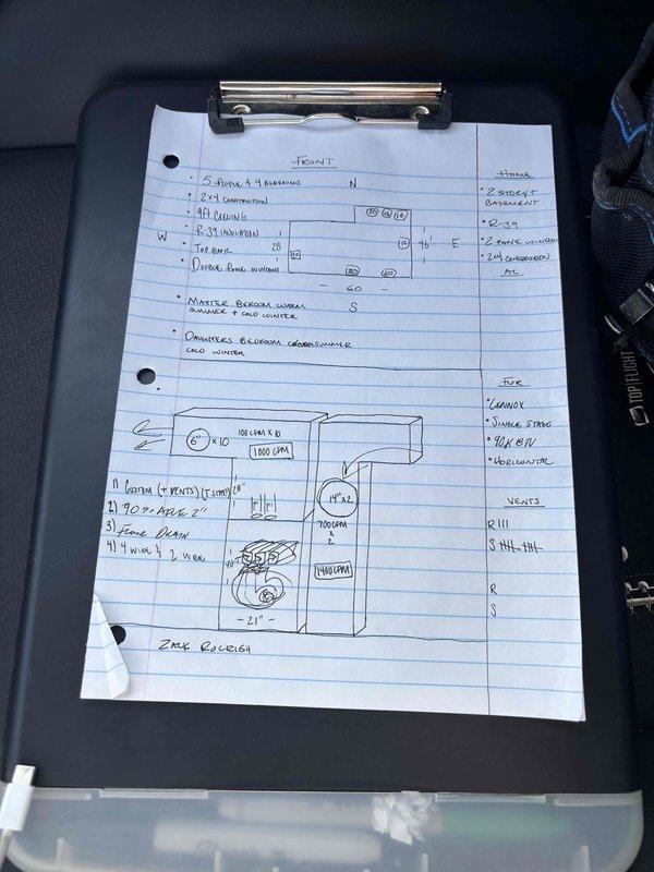 Performed diagnostic evaluation on dual-zone residential HVAC system with two 2008 Lennox units. Upstairs system found to be low on refrigerant affecting cooling performance, while downstairs unit exhibited intermittent loud noise operation and also showed low refrigerant levels. Documented system specifications, ductwork configurations, and equipment locations with furnace in attic and condensing units in backyard. Provided replacement estimates for individual components and complete system options due to age and condition of existing equipment.