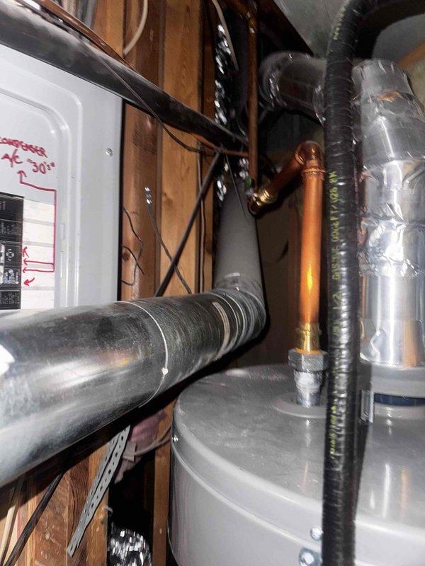 Responded to callback for 5-month-old HVAC system requiring adjustments. Upon inspection of basement-located furnace and associated equipment, verified proper installation of flexible ductwork, copper plumbing connections, gas line connections, and PVC condensate drainage. Checked air filter condition, confirmed secure electrical connections at junction box and unit, and ensured all mechanical components were operating within manufacturer specifications. System tested and adjustments completed as needed.