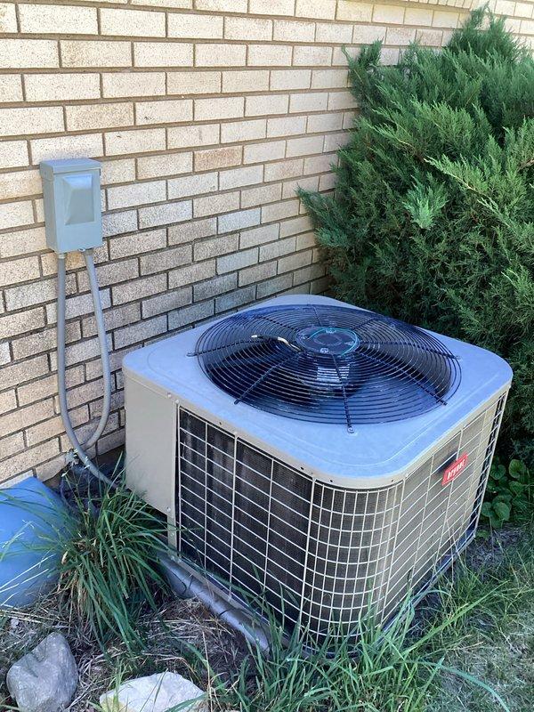 Completed Cool 10+ maintenance on 2008 residential split system with outdoor condenser and basement furnace. Customer reported loud noise when AC attempts to start, though furnace operates normally in heat and fan modes. Performed comprehensive inspection of outdoor unit, checking electrical connections, capacitor condition, compressor operation, and fan motor assembly. Inspected wiring harness and found loose connections that were secured. Tested system startup and verified all electrical components within specifications. Cleaned condenser coils, checked refrigerant pressures, and confirmed proper airflow through outdoor unit. System now operating quietly with normal startup sequence and proper cooling function restored.