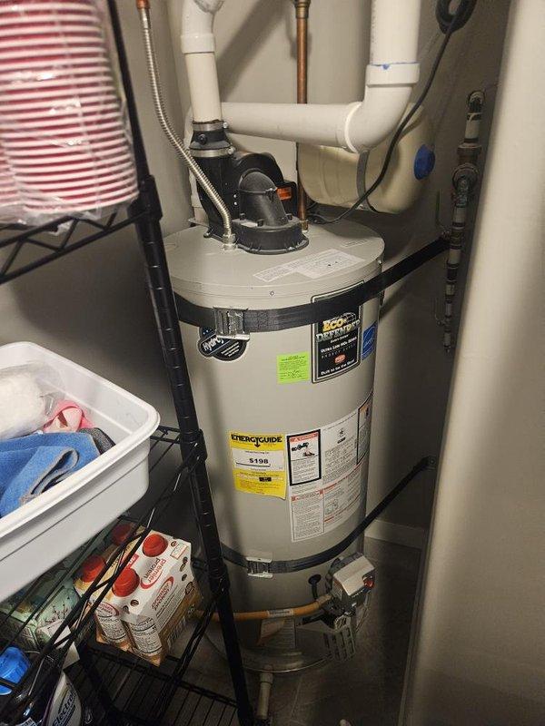 Completed comprehensive plumbing maintenance inspection under membership plan at residential condo unit. Performed thorough examination of tank-style water heater (4-5 years old), including visual assessment of all connections, valves, and piping infrastructure. Inspected kitchen sink plumbing assembly, including P-trap configuration, PVC drainage system, and chrome drain basket strainer for proper operation and potential issues.