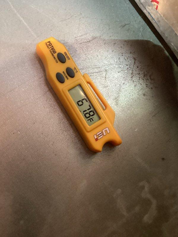 Responded to cooling complaint on 10+ year old system experiencing reduced airflow and inadequate cooling, with unit unable to maintain setpoint of 70°F and only reaching 75°F. Performed comprehensive Cool 10+ preventive maintenance inspection on single AC unit located outside with furnace in basement. Measured supply air temperature at 61.8°F and verified thermostat operation showing current reading of 73°F. Completed full system evaluation including refrigerant levels, airflow measurements, electrical connections, and condensate drainage to restore proper cooling performance.