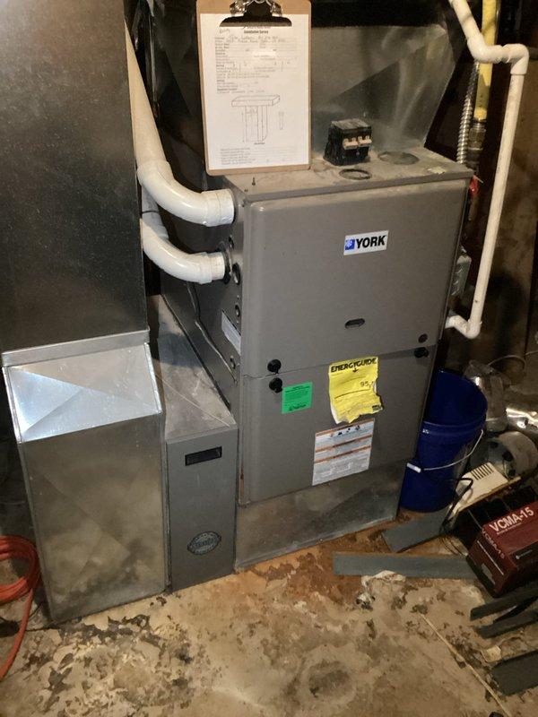 Responded to no cooling complaint on residential HVAC system. Inspected aging York furnace and air handler unit, both showing significant deterioration at 20-22 years of service life with extensive damage to multiple components. Evaluated both units for repair feasibility versus replacement options. Presented homeowner with comprehensive replacement recommendations and multiple system upgrade options due to age and condition of existing equipment making repairs cost-prohibitive.