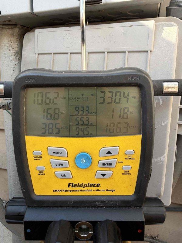 Completed full air conditioning system installation including Lennox ML13KC1-036-230 condensing unit, CK40CT-30/36B-71 evaporator coil, and RDS communicating board 27A03. Flushed and reused existing lineset, installed new 3x3 equipment pad, and added 20x25x1 filter rack with filters. Performed system startup, verified refrigerant pressures and temperatures using manifold gauges, confirmed proper operation of all components, and integrated system with existing thermostat.