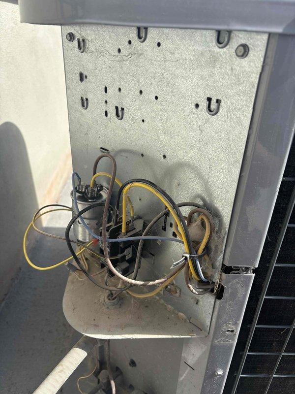 Responded to residential no-cooling complaint where air handler was operating but system failed to produce cold air. Performed comprehensive Cool 10+ diagnostic inspection of outdoor condensing unit and indoor components. Utilized digital multimeter to test capacitor, contactor, and electrical connections at control panel. Verified proper voltage supply and measured capacitance values on run capacitor. Inspected compressor contactor for signs of pitting or wear on contact points. Evaluated all wire terminations and electrical connections for integrity. Assessed refrigerant system components and operational status of compressor. Provided customer with diagnostic findings and repair recommendations to restore cooling functionality to the system.