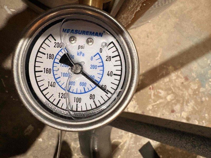 Responded to no hot water complaint on gas water heater aged 6+ years. Upon inspection, verified system pressure at approximately 120 PSI and assessed overall unit condition including gas line connections, copper supply piping, and venting configuration. Diagnosed issue and restored hot water functionality to residence.