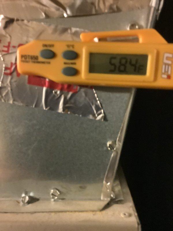 Responded to no cooling complaint on 20+ year old system with outdoor condenser unit and basement furnace. Upon arrival, confirmed unit running but delivering room temperature air with supply temperature at 85°F and return air at 58.4°F, indicating insufficient temperature differential for proper cooling. Performed complete system diagnostics including refrigerant pressures, electrical components, and airflow measurements. Identified failed compressor on outdoor unit preventing refrigerant circulation through the system. Given the age of the equipment and extent of failure, recommended full system replacement as most cost-effective solution versus major component repair on aging unit. Provided options and pricing for new high-efficiency system installation.