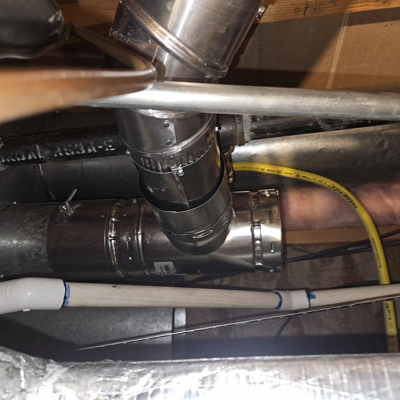 Successfully installed a new 50-gallon Rheem water heater with full code compliance upgrades, including new gas and water connections with shut-off valves and flexible supply lines. Installed thermal expansion tank pressurized to match system requirements, earthquake safety straps, drain pan, and updated venting system with draft hood adapter to meet current code standards. All necessary permits obtained and inspections coordinated with city authorities for final approval.