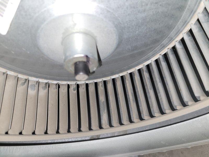 Performed comprehensive Green Shield cooling maintenance on a 7-year-old single HVAC unit located at ground level with furnace in basement. Conducted thorough inspection of blower wheel assembly and evaporator coil, confirming clean condition with minimal dust accumulation and no debris buildup. All components including centrifugal fan housing, blower blades, and evaporator fins found to be in excellent working condition with proper alignment and no signs of wear or damage. System operating within normal parameters with no reported issues from member.