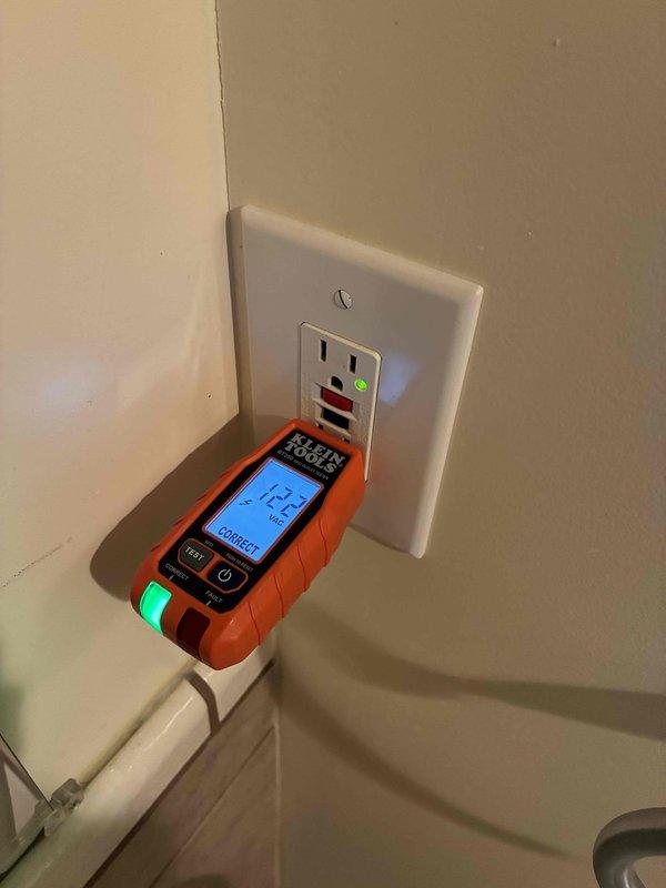 Completed comprehensive electrical maintenance inspection at residential property. Performed outlet testing using Klein Tools digital receptacle tester, verifying proper wiring configuration and grounding on accessible outlets throughout the home. Inspected main electrical panel, a vintage Federal Pacific Stab-Lok 150-amp, 120/240V, single-phase load center with 30-circuit capacity. Documented panel condition, circuit breaker configuration, and identified multiple circuits with existing red labels. All testing procedures confirmed correct electrical function at time of inspection.