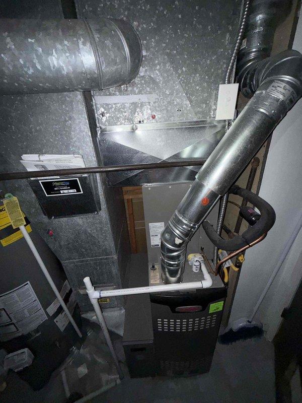 Completed preventive maintenance inspection on single residential HVAC system located in basement. Performed comprehensive cooling system evaluation including temperature differential measurements across ductwork, visual inspection of furnace unit and control panel operation, and assessment of condensate drainage system. All components found operating within normal parameters with no reported issues or deficiencies requiring immediate attention.