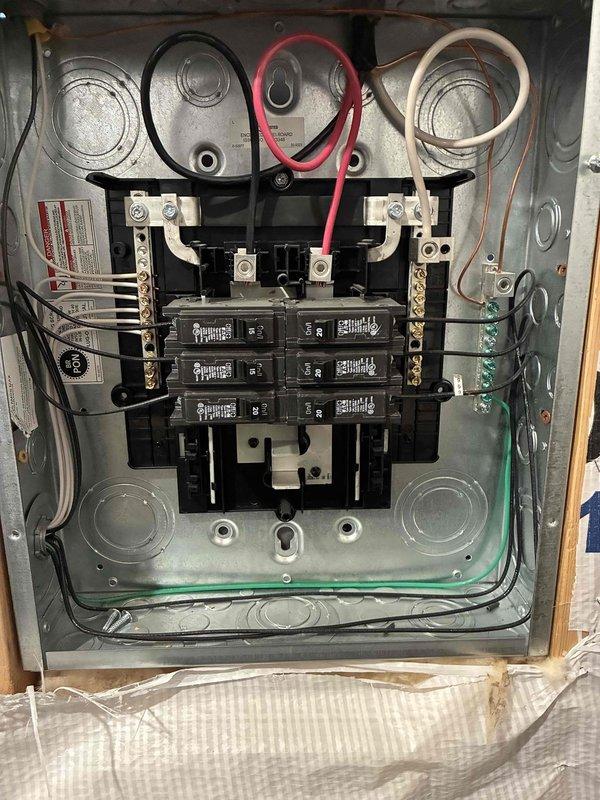 Completed comprehensive Green Shield electrical maintenance inspection and safety evaluation of residential electrical system. Performed thorough examination of main service panel, verifying proper operation of all six circuit breakers, inspecting bus bar connections, and confirming secure wire terminations for all branch circuits and grounding conductors. Inspected exterior electrical service equipment including meter base, disconnect panel, and associated conduit connections to ensure compliance with safety standards and proper system functionality.
