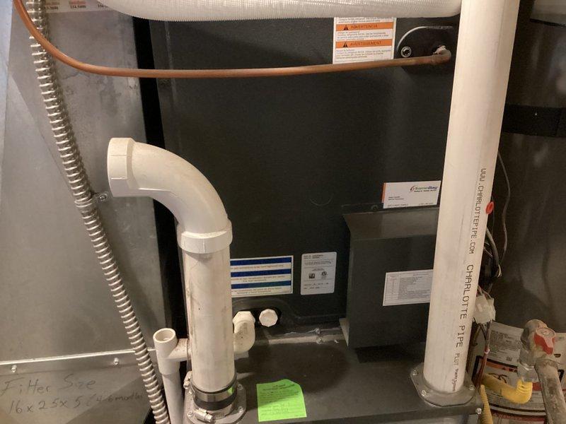 Responded to service call for AC system reported as not turning on. Upon arrival, performed diagnostic evaluation of 6-year-old Daikin HVAC system with outdoor unit located on north side and furnace/air handler in basement. Inspected air handler cabinet, condensate drain lines, refrigerant lines, electrical connections, and all associated components. Verified system operation and determined that intermittent issue had self-resolved prior to arrival. System found operating within normal parameters at time of inspection with no active faults present.