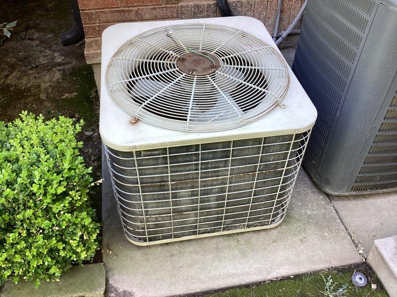 Responded to no-heat call for 15-year-old upstairs furnace unit. Upon arrival, verified Totaline thermostat displaying error code E 16hs with temperature reading of 79°F. Performed diagnostic evaluation of heating system including visual inspection of indoor furnace components and outdoor condenser unit. Tested thermostat functionality, checked mode and fan settings, and verified proper communication between thermostat and HVAC equipment. Inspected outdoor unit showing normal weathering consistent with age, confirmed proper mounting on concrete pad, and assessed overall system condition. Identified cause of no-heat condition and presented repair options to homeowner for approval prior to proceeding with necessary corrections to restore heating operation to upstairs zone.
