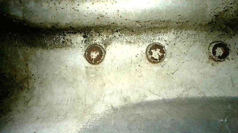 Responded to no airflow complaint on single-zone residential HVAC system with ground-level condenser and basement furnace. Upon inspection, discovered significant moisture damage, mold growth, and contamination inside the air handler cabinet and ductwork connections. Documented extensive deterioration including water staining, organic growth on interior surfaces, and compromised cabinet conditions affecting system performance. Completed Cool 10+ preventive maintenance inspection identifying multiple issues requiring attention to restore proper airflow and system operation.