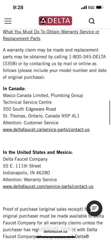 Responded to shower fixture delivering only hot water with no temperature adjustment capability. Diagnosed faulty cartridge in Delta shower mixing valve preventing proper hot and cold water blending. Disassembled valve assembly to identify correct replacement cartridge part number and verified warranty coverage through manufacturer documentation.