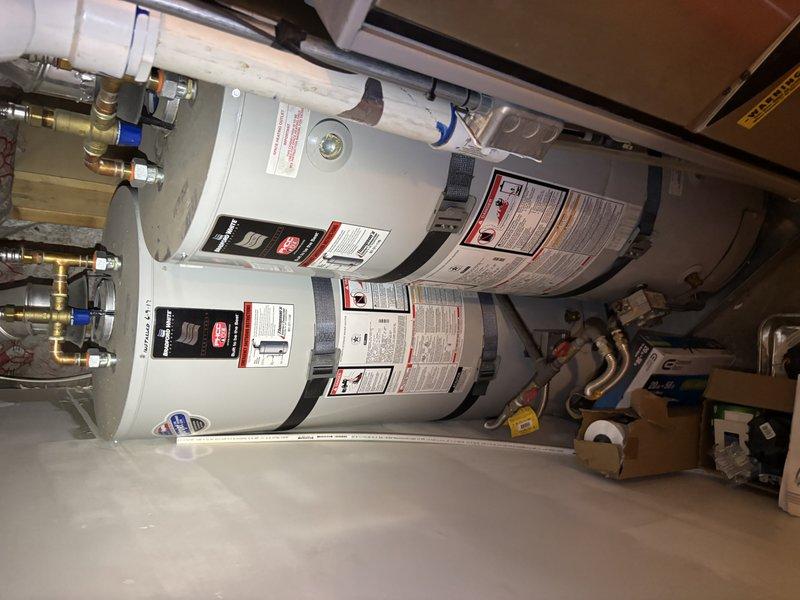 Responded to reported leak in basement water softener unit approximately 5-6 years old. Upon inspection, identified structural integrity issue with upper tank assembly failing to hold together properly despite recent filter replacement. Performed diagnostic assessment and pressure testing of system. Technician will return to complete repairs and replace filters.