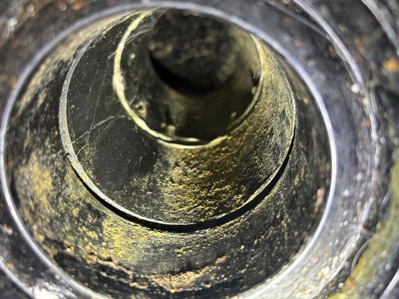Responded to service call for a screwdriver lodged in toilet drain line following toilet removal. Successfully extracted the obstruction from the drain system and installed a new Kohler Elmbrook elongated toilet bowl to restore fixture functionality. Additionally, inspected upstairs bathroom ventilation ductwork which showed significant accumulation of dust, debris, and contamination requiring future cleaning, and provided recommendations for installation of exhaust fan to improve air quality and moisture control.