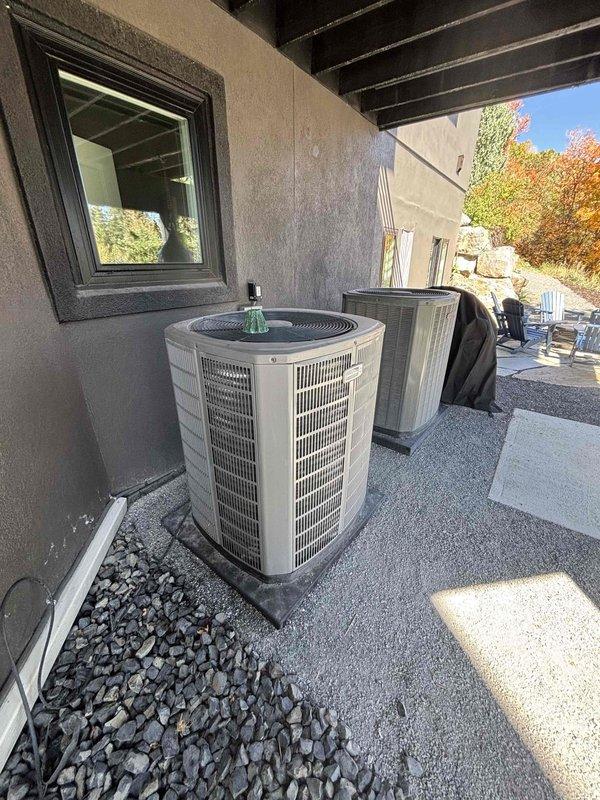 Conducted comprehensive HVAC system evaluation for residential property with multiple existing systems including two air conditioning units (10-12 years old) and three furnaces (12+ years old). Assessed current equipment operation and discussed heat pump integration options and potential system upgrades to improve overall heating and cooling efficiency. All existing systems currently functioning without issues.